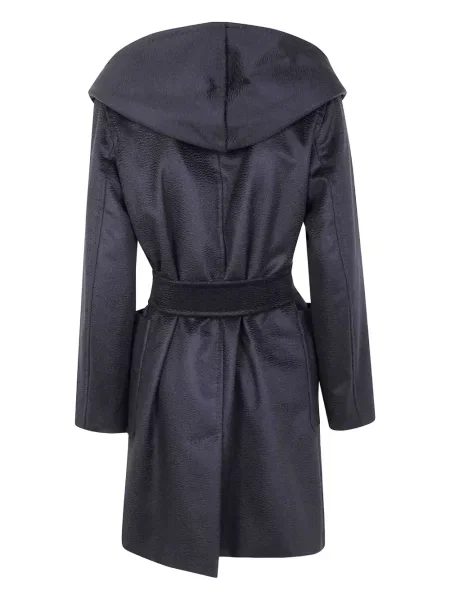 Palton Max Mara cu glugă negru