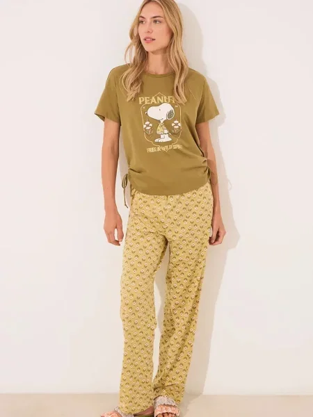 Пижама women'secret SNOOPY дамска зелено