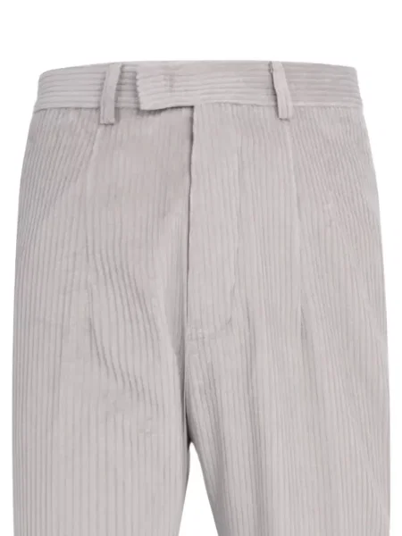 Pantaloni Gaelle de catifea cord plisate gri
