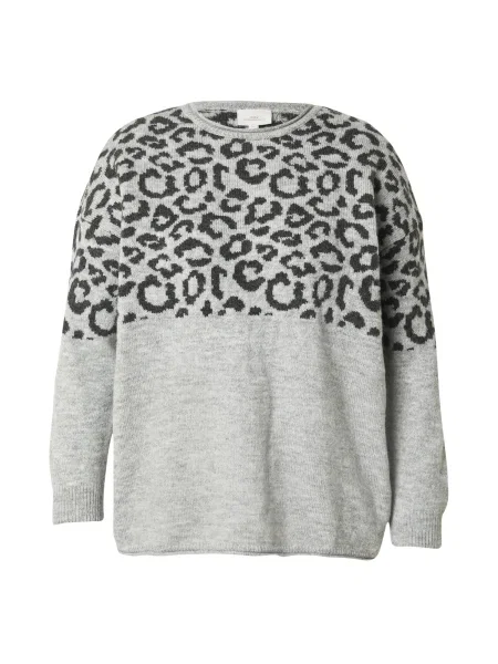 ONLY Carmakoma Pulover CARJADE pegasto siva črna