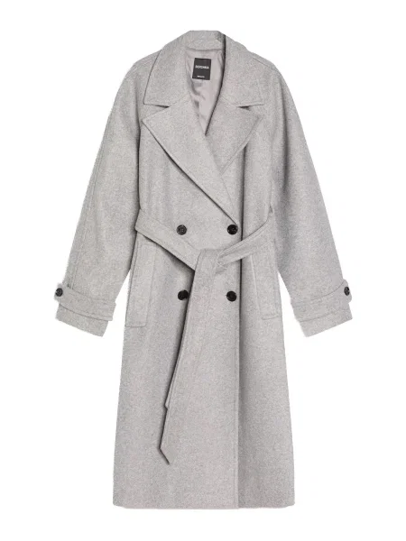 Bershka Palton de primăvară-toamnă amestecat gri