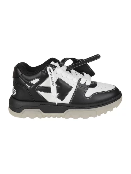 Sneakersy Off-white skórzane chunky biznesowe białe