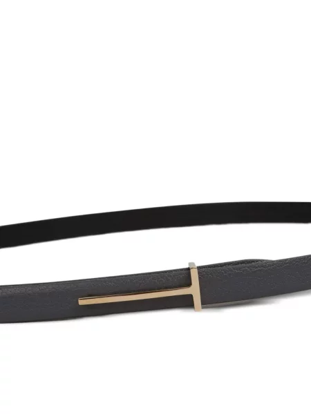 Curea Tom Ford din piele cu autograf negru