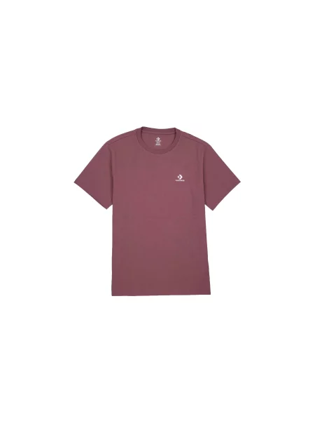 Converse Standard Fit Left Chest Star Chevron Embroidered Tee Mężczyźni Koszulki Converse Burgundowy Size: L