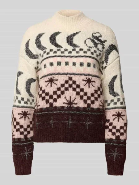 Sweter z dzianiny z prążkowanymi wykończeniami Scotch & Soda