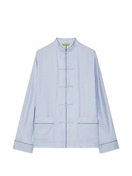 Pijamale Shanghai Tang de mătase albastru