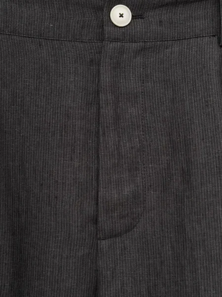 Pantaloni Jacquemus cu dungi plisate gri