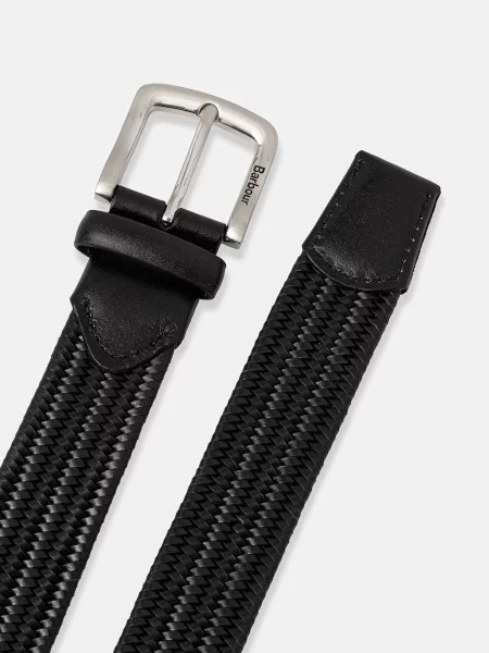 Кожаный плетеный ремень Barbour с ремешками