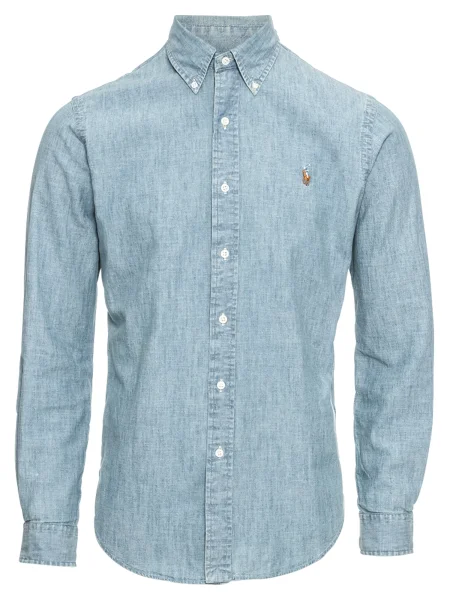 Srajca Polo Ralph Lauren z dolgimi rokavi modra