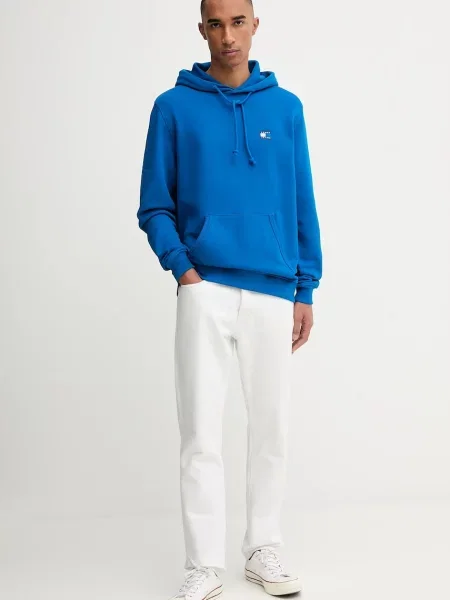 Tommy Jeans Bombažen pulover modra