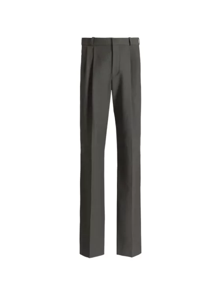 Pantaloni Balmain din țesătură twill verde