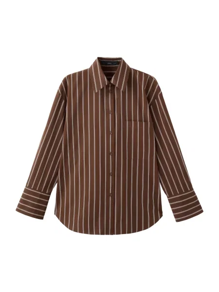 MANGO Bluză LLAMA maro alb