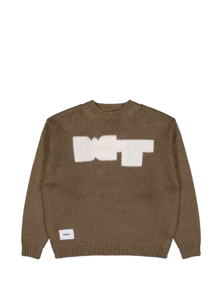 Pulover Wtaps cu decolteu rotund maro