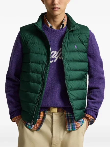 Mănuși Polo Ralph Lauren din piele de căprioară cu șireturi cu vârf închis albastru