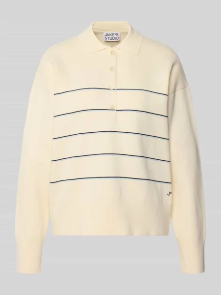 Sweter z dzianiny z kołnierzykiem polo Jake*s Studio Woman