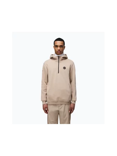 Кофта Napapijri B-Badge Half Zip Hooded beige rocky бежевий
