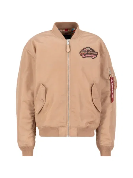 ALPHA INDUSTRIES Prehodna jakna Candy Crew rjava marelica / roza rumena
