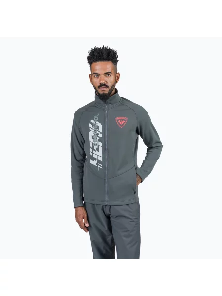 Мъжки суитшърт Rossignol New Hero Classique Clim onyx grey сиво