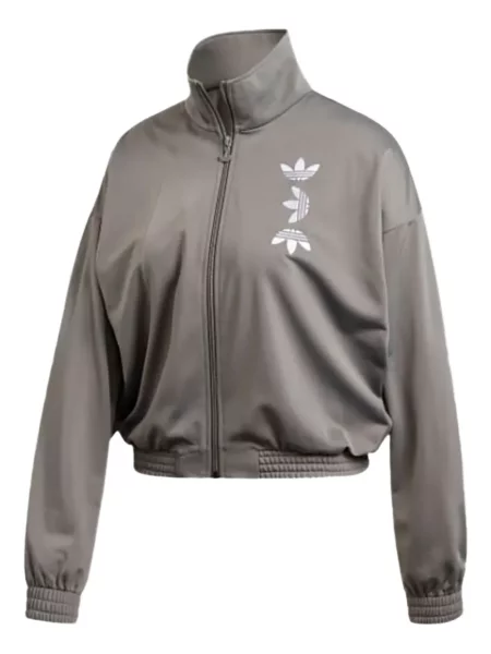 Pruhované krajkové pruhované tričko Adidas s vázáním šedé