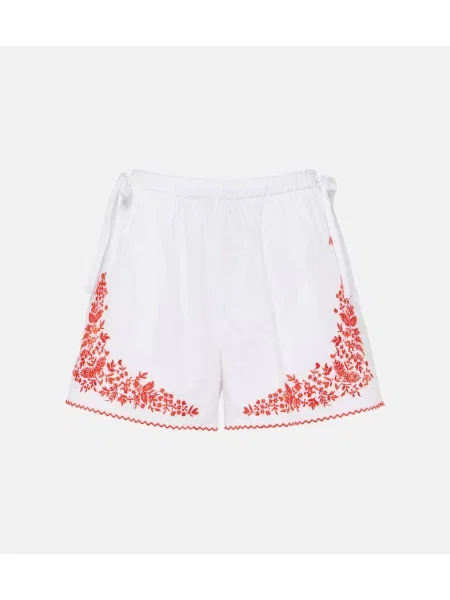 Haftowane szorty Alemais w serca białe