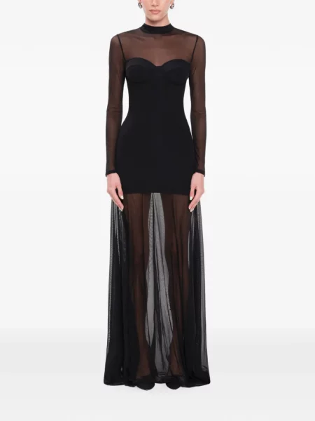 Rochie maxi Ow Collection plasă negru