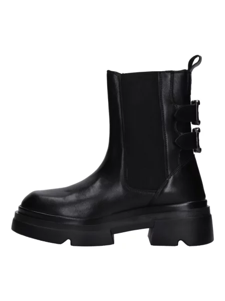 Buty do kostki Emanuélle Vee skórzane czarne