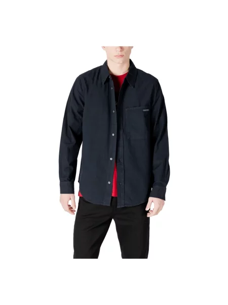 Kołnierzykowy koszula Calvin Klein Jeans klasyczna czarna