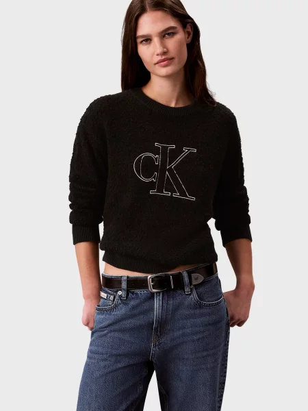 Букле свитер Calvin Klein черный