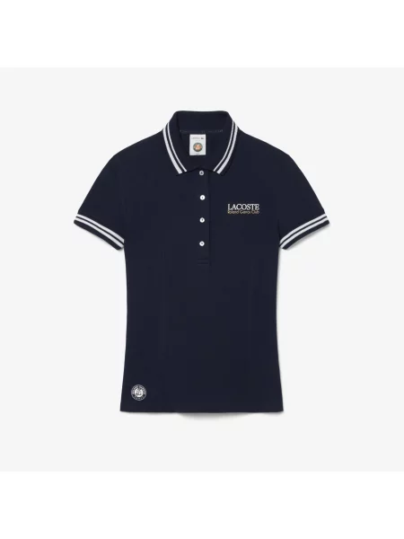 Lacoste Koszulka Polo Z Piki Z Edycji Roland-Garros niebieska