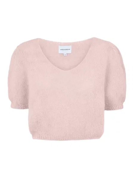 Sweter American Dreams wełniany różowy