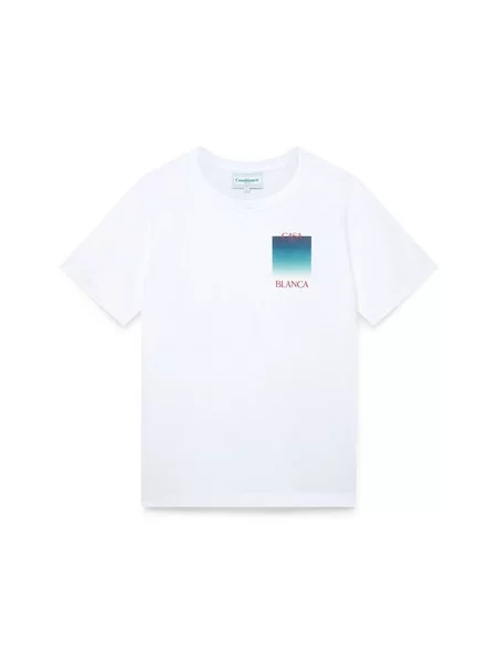 Tricou Casablanca cu gradient cu autograf alb