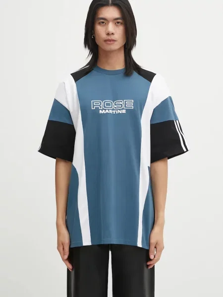 Majica Martine Rose Oversized Panelled s uzorkom plava