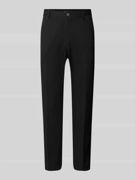 Spodnie do garnituru o kroju slim fit z zapięciem na guzik i błyskawiczny Selected Homme czarne