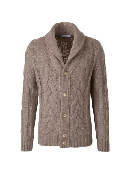 Gulerat cardigan Gran Sasso tricotate maro