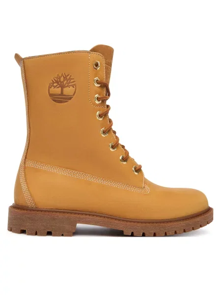 Кружевные ботинки Timberland на шнуровке коричневые