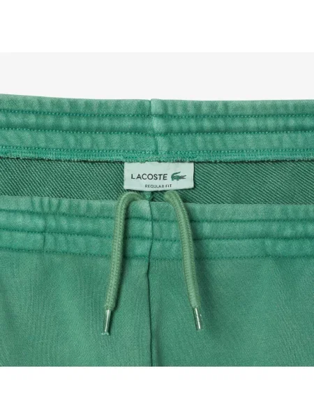 Lacoste Szorty Z Polaru Bawełnianego Z Efektem Sprania zielony