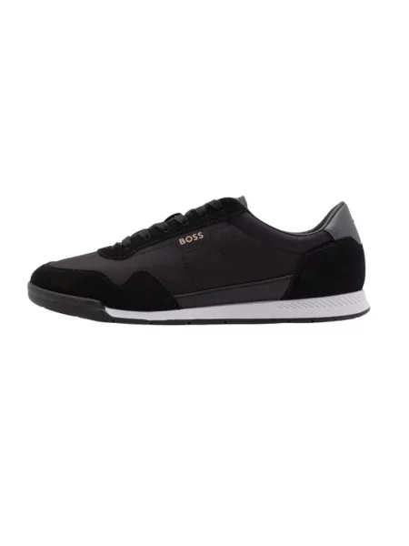 Sneakersy Boss skórzane czarne
