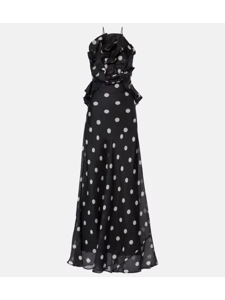 Rochie Zimmermann de in cu buline cu volane negru