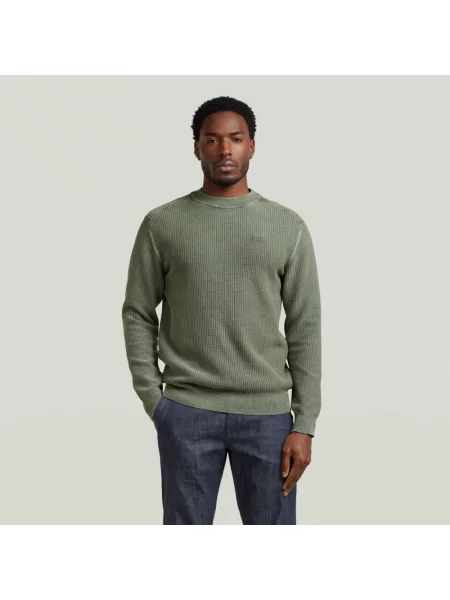 Dzianinowy sweter G-star zielony