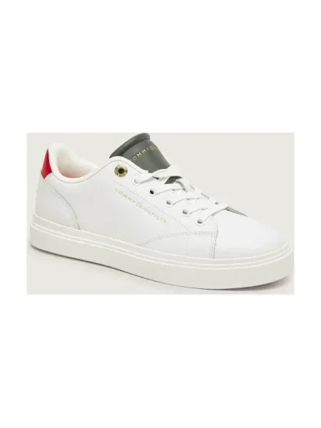 Sneakerși Tommy Hilfiger din piele alb