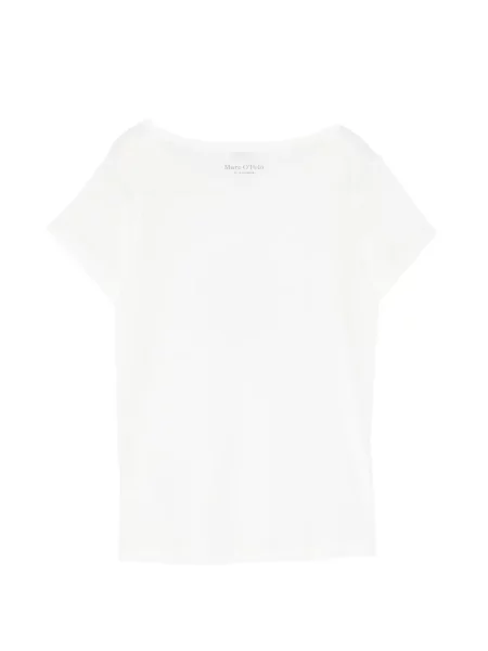 Tricou polo Marc O'polo cu imagine alb