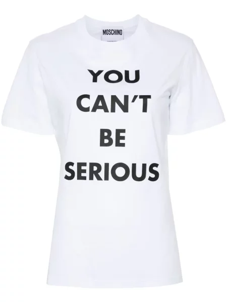 Tricou Moschino cu imagine alb
