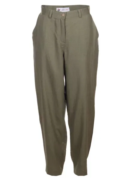 Лляні Штани повсякденні LadyLike зелений