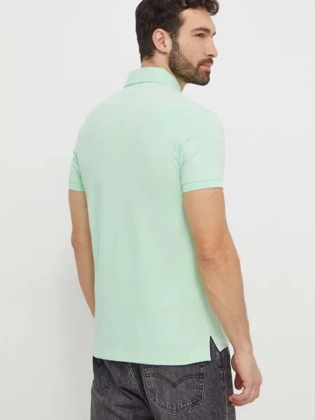 Koszulka polo z wyhaftowanym logo Tommy Hilfiger zielone