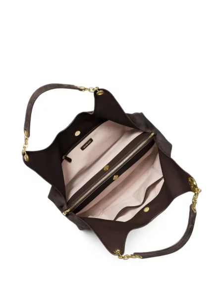 Geantă Michael Kors din piele de căprioară maro