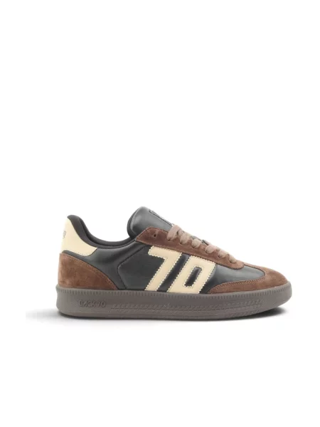 Sneakersy Back70 skórzane brązowe