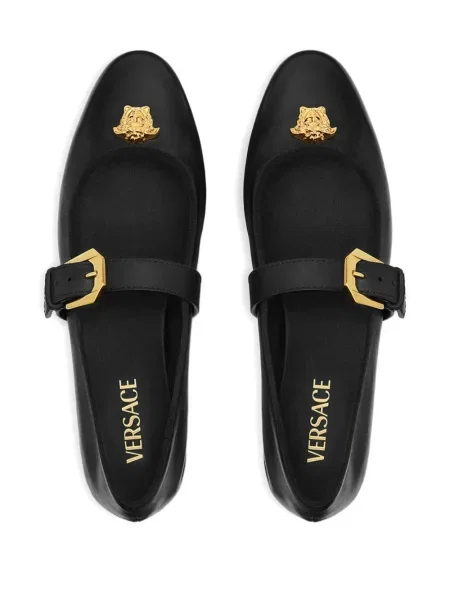 Balerini Versace cu cataramă negru