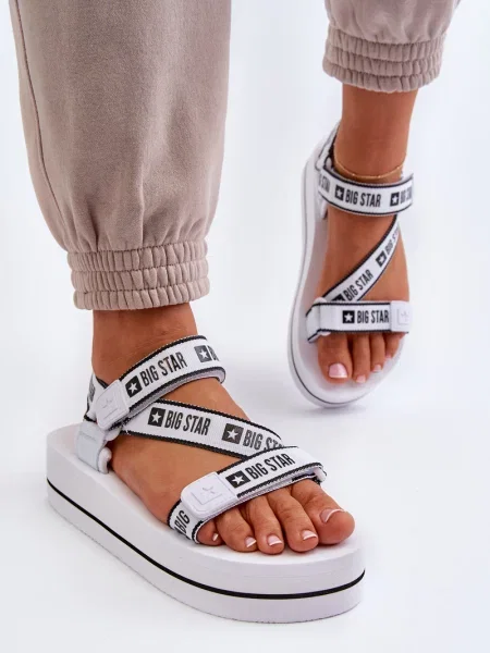 Sandali Big Star Shoes s platformo siva