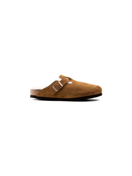 Birkenstock Kapcie zamszowe brązowe