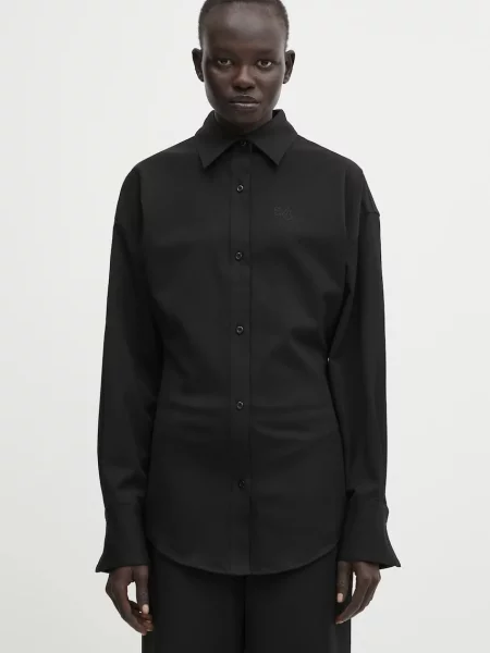 WRSTBHVR cămașă Dorea cu guler clasic slim negru